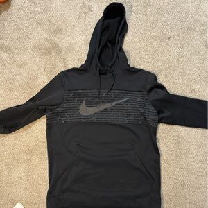 Nike Black and Gray Hoodie with Swoosh